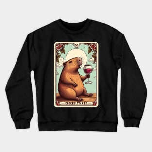 Capybara Cheers To Life Crewneck Sweatshirt